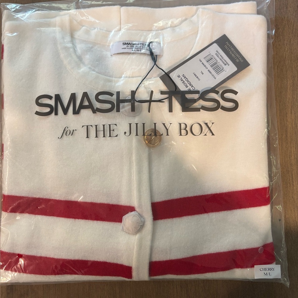 Smash + Tess Red and White Cardigan